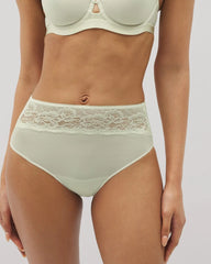 ALOE WASH - Vanishing Edge Microfiber Modern Brief Panty with Lace | Soma
