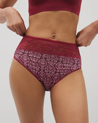 PLENTIFUL PIECES KISS - Vanishing Edge Microfiber Modern Brief Panty with Lace | Soma