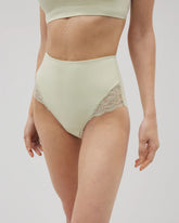 ALOE WASH - Tummy High-Waist Brief Panty with Lace | Soma
