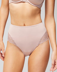 ADOBE ROSE - High-Waist Brief Panty with Lace | Soma