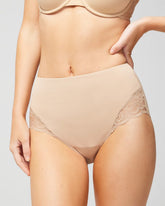 WARM AMBER - High-Waist Brief Panty with Lace | Soma