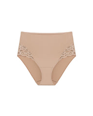 WARM AMBER - High-Waist Brief Panty with Lace | Soma
