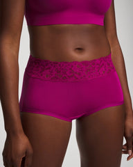 MAGENTA ORCHID - Brief Panty with Super Soft Signature Lace | Soma