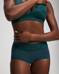 DEEP TEAL W/ DTM FOIL - Brief Panty with Super Soft Signature Lace | Soma