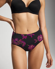 GILDED BLOOMS MAGENTA M - Tummy Modern Brief Panty | Soma