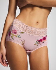FEATHERED FANCY MINI PINK - Brief Panty with Enchanting Lace | Soma