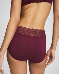 VELVET PLUM - Brief Panty with Enchanting Lace | Soma