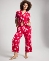 WHOLE LOTTA LOVE RED - Cropped Pajama Pants | Soma