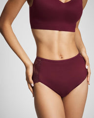 VELVET PLUM - Lace Back Modern Brief Panty | Soma