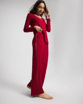 PAINT THE TOWN RED - Lace Relaxed Wide Leg Pajama Pant | Soma
