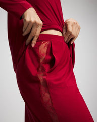 PAINT THE TOWN RED - Lace Relaxed Wide Leg Pajama Pant | Soma