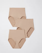 WARM AMBER MULTIPACK - Tummy High-Waist Brief Panty 3 Pack | Soma