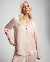 CAMEO ROSE - Long Sleeve Notch Collar Pajama Top | Soma