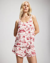 ENCHANTED TOILE CHAMPAGNE - Pajama Tank With Piping | Soma
