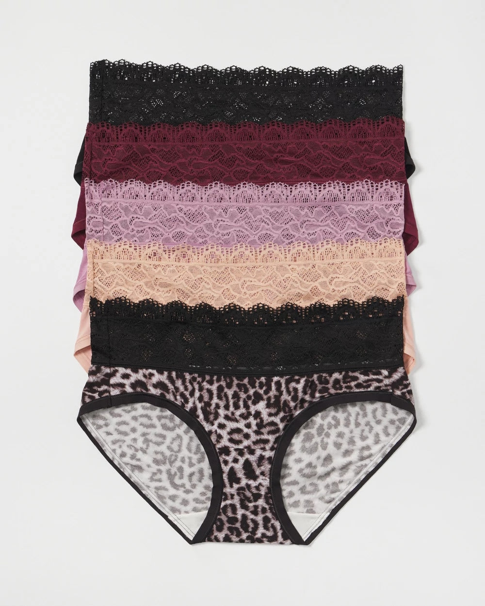 DIVINE LEOPARD MULTI PACK - Hipster Panty with Super Soft Enchanting Lace 5 pack | Soma