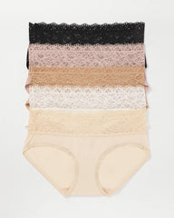BASIC MULTI PACK - Hipster Panty with Super Soft Enchanting Lace 5 pack | Soma