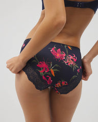 LE TIGRE FLORA MINI NAVY - Embraceable Hipster Panty Crochet Lace | Soma