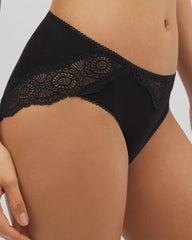 BLACK - Embraceable Hipster Panty Crochet Lace | Soma