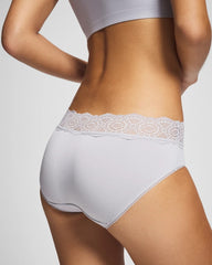 BLUE OPAL - Embraceable Hipster Panty with Crochet Lace Waist | Soma