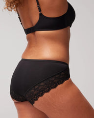 BLACK - Hipster Panty with Enchanting Lace | Soma