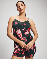 COTTAGE FLORAL GREEN - Mesh Trim Pajama Cami | Soma