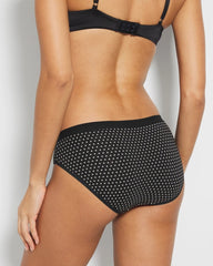 THOUGHTFUL DOT BLACK - Cotton Hipster Panty | Soma