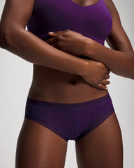 MAJESTIC PURPLE - Soma Hipster Panty with Stretch Lace | Soma