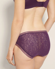 BLACKBERRY WINE - Soma Hipster Panty with Stretch Lace | Soma