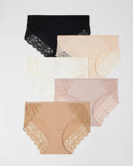 BASIC MULTI PACK - Hipster Panty with Enchanting Lace 5 Pack | Soma