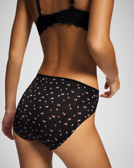 HALF MOON BLACK - Edge High-Leg Panty with Lace | Soma