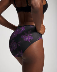 GILDED BLOOMS MAGENTA M - Edge High-Leg Panty with Lace | Soma