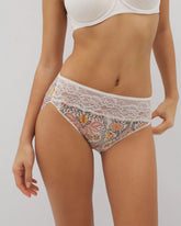 VINE PAISLEY CHAMPAGNE M - Edge High-Leg Panty with Lace | Soma