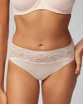 PALE SAND - High-Leg Panty with Lace | Soma