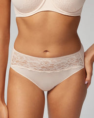 PALE SAND - High-Leg Panty with Lace | Soma