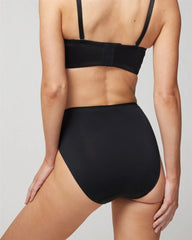 BLACK - High-Leg Brief Panty with Lace | Soma