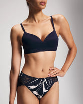 NOUVEAU FLORA MINI NAVY - High-Leg Panty with Enchanting Lace | Soma