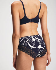 NOUVEAU FLORA MINI NAVY - High-Leg Panty with Enchanting Lace | Soma