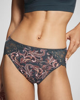IMPERIAL PAISLEY M PET - High-Leg Panty with Enchanting Lace | Soma