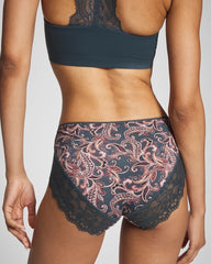 IMPERIAL PAISLEY M PET - High-Leg Panty with Enchanting Lace | Soma