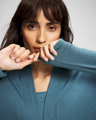 TAPESTRY - Lightweight Rib Knit Long Sleeve Wrap | Soma