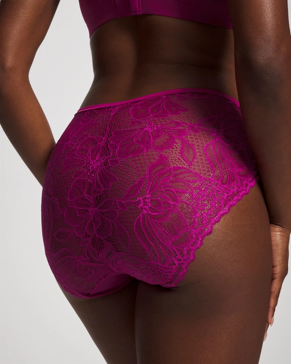MAGENTA ORCHID - Lace Back High-Leg Panty | Soma