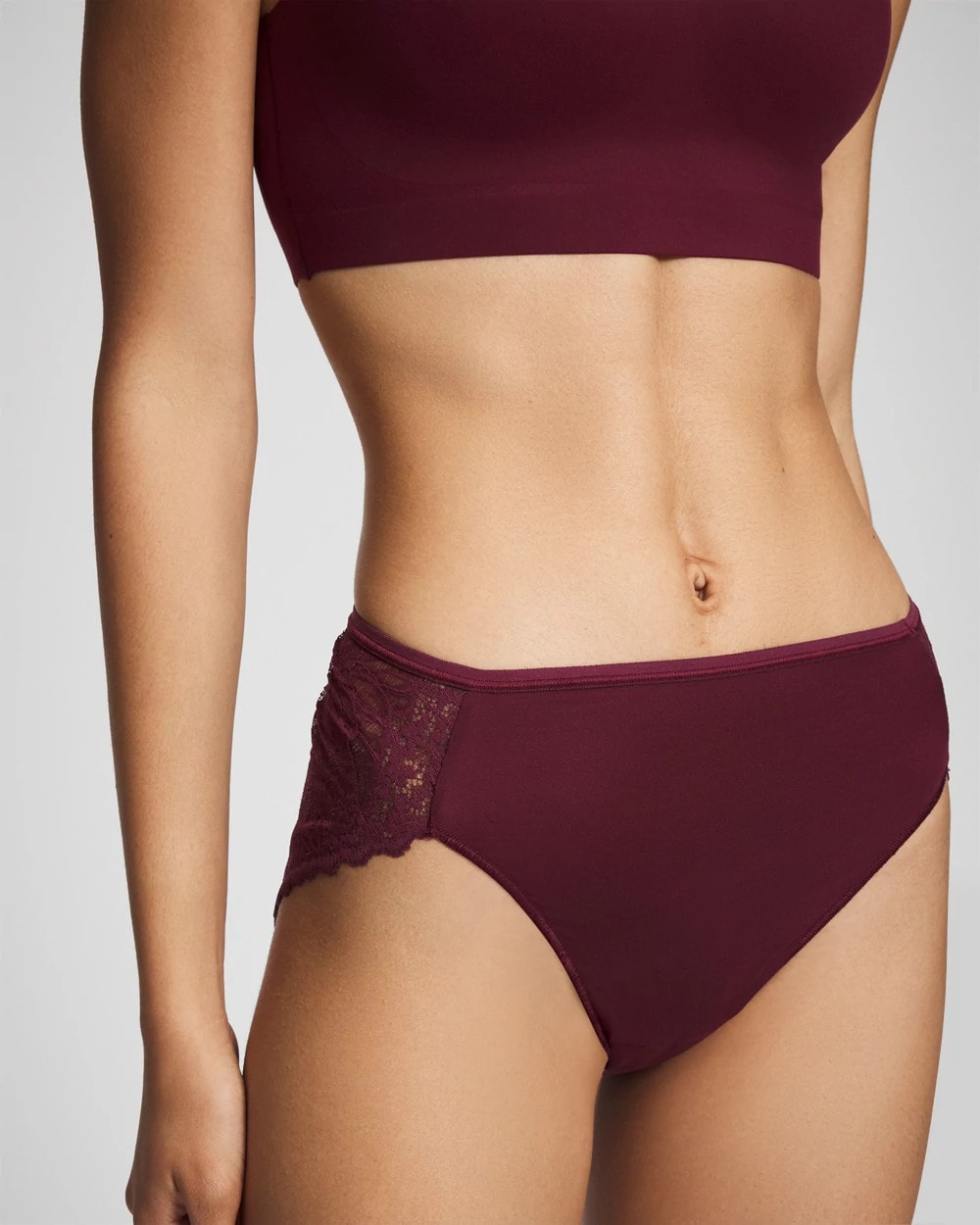 VELVET PLUM - Lace Back High-Leg Panty | Soma