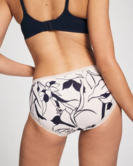 NOUVEAU FLORA MINI CHAMP - Cotton High-Leg Brief Panty with Lace Trim | Soma
