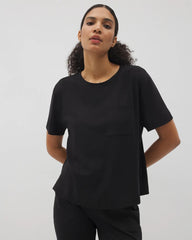 BLACK - Short-Sleeve Pocket Pajama Tee | Soma