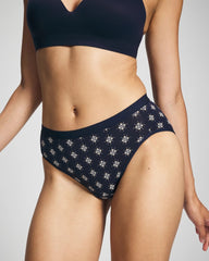 BELLE FOULARD MINI NAVY - Cotton High-Leg Panty | Soma