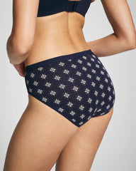 BELLE FOULARD MINI NAVY - Cotton High-Leg Panty | Soma