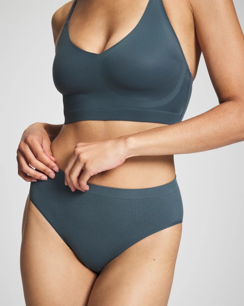 PETROL - Seamless Rib High-Leg Panty | Soma