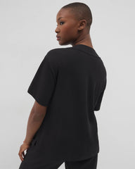 BLACK - Button-Front Pajama Tee | Soma