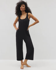 BLACK - Henley Jumpsuit | Soma