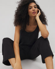 BLACK - Henley Jumpsuit | Soma